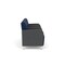 Lesro Siena Lounge Reception 3 Seat Tandem Seating, Brushed Steel, MD Ink Back, MD Ink Seat, RS Echo Panels SN3103 - alternate 3